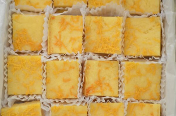 A grid of cheese bars